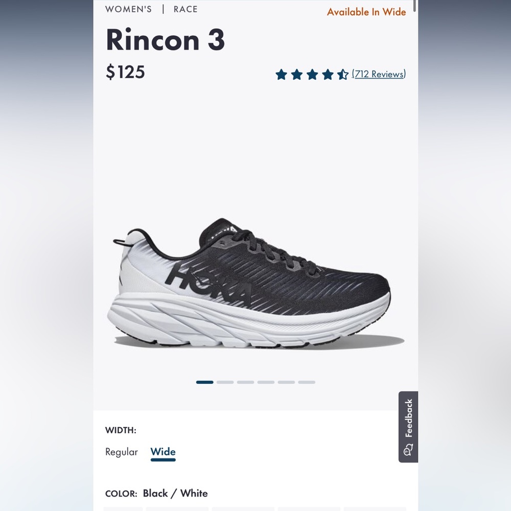 Women’s Hoka Rincon 3 | Size 8 Wide | BRAND NEW